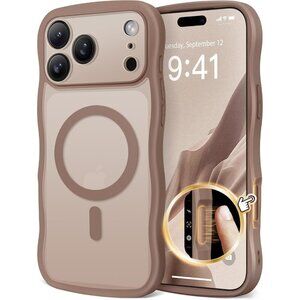 Women Clear Brown Iphone 17 Pro Max Case Full Camera Protection Mag Safe